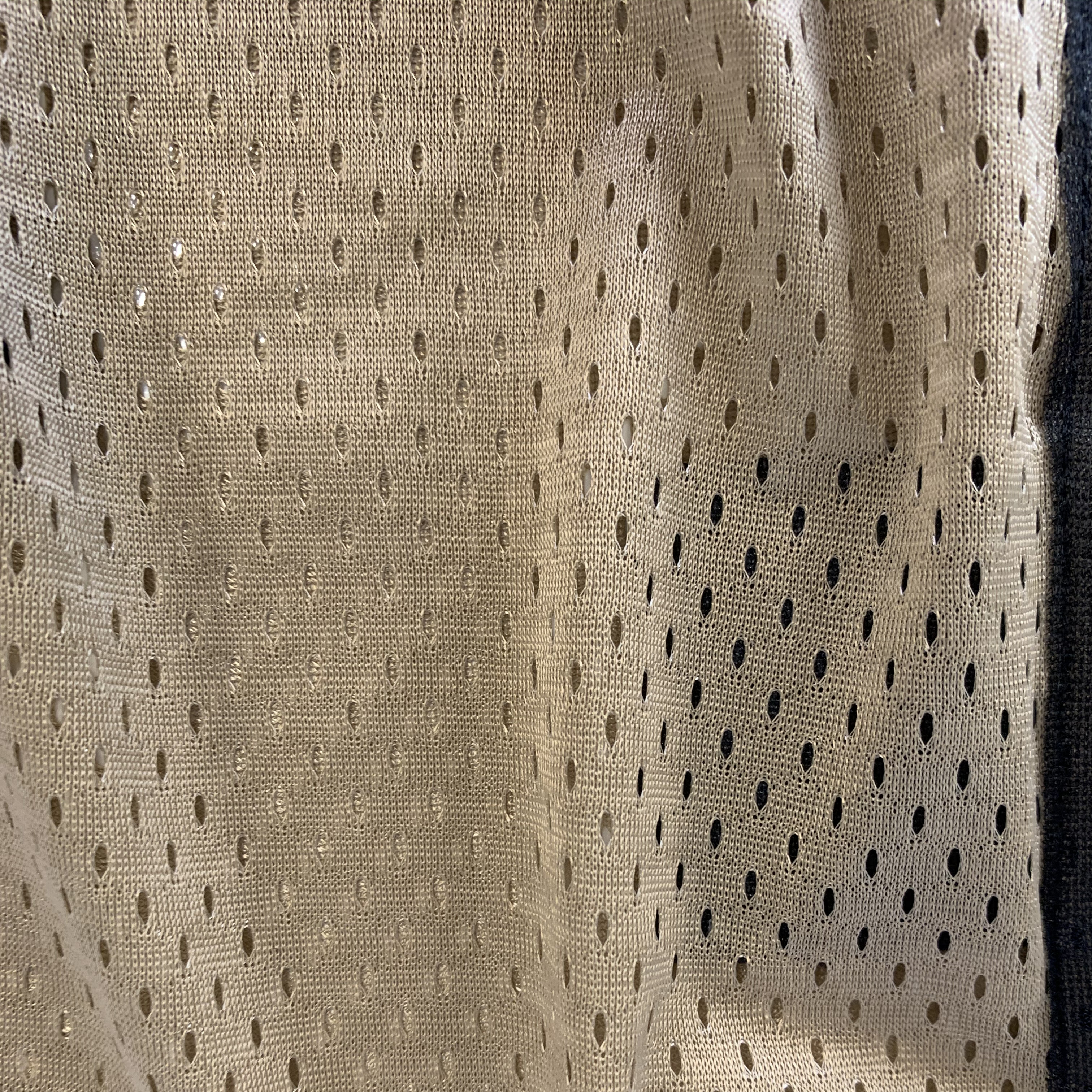 Khaki Soft Mesh Plain Safety Vest ~ Fabric Detail