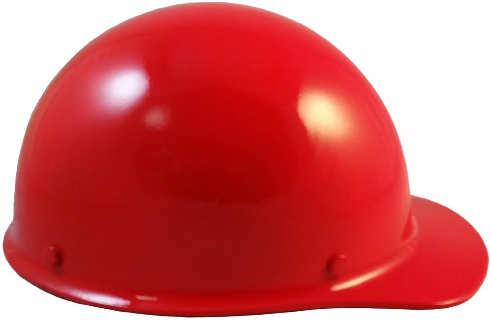 MSA Skullgard (LARGE SHELL) Cap Style Hard Hats with STAZ ON Suspension - Red - Right Side View