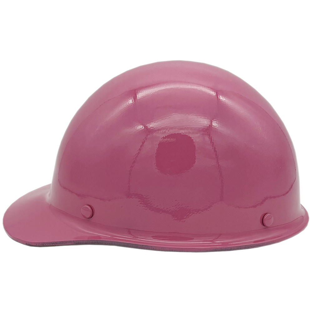 MSA Skullgard (LARGE SHELL) Cap Style Hard Hats with STAZ ON Suspension - Hot Pink - Left