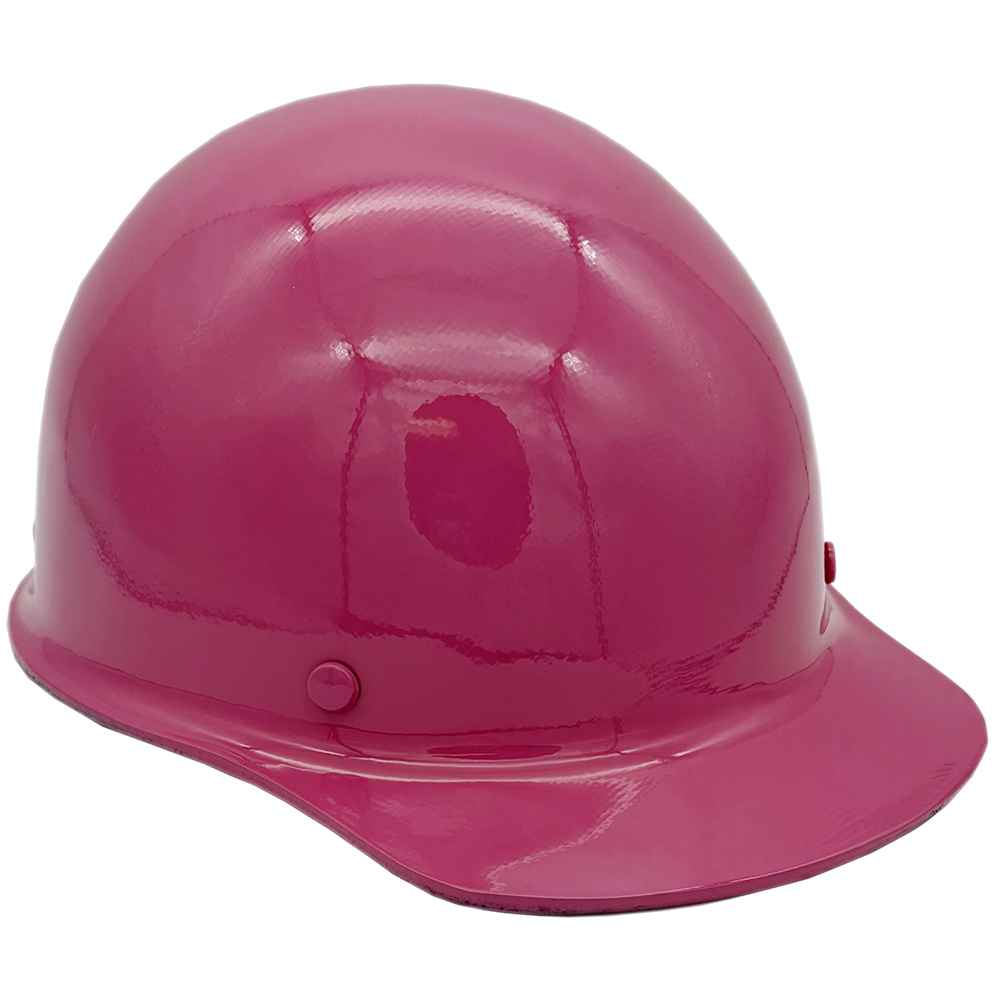 MSA Skullgard (LARGE SHELL) Cap Style Hard Hats with STAZ ON Suspension - Hot Pink - Oblique Right