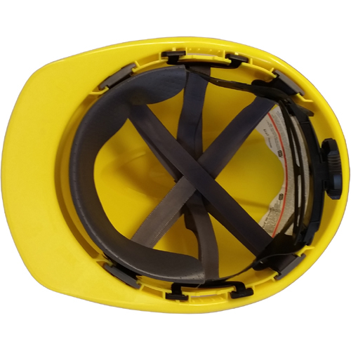 MSA Advance Vented Hard Hats with 6 Point Ratchet Suspensions - Yellow - Suspension Detail
