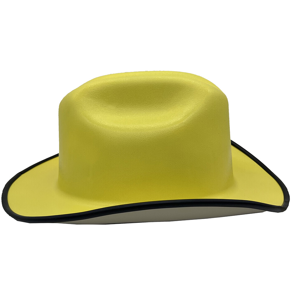 Outlaw Cowboy Hardhat with Ratchet Suspension Yellow - Edge Right