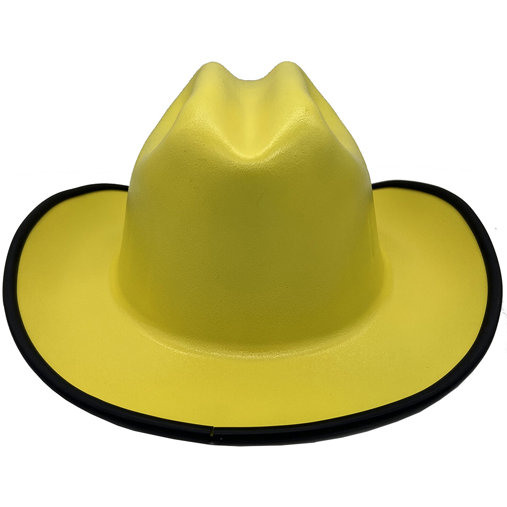 Outlaw Cowboy Hardhat with Ratchet Suspension Yellow - Edge Back