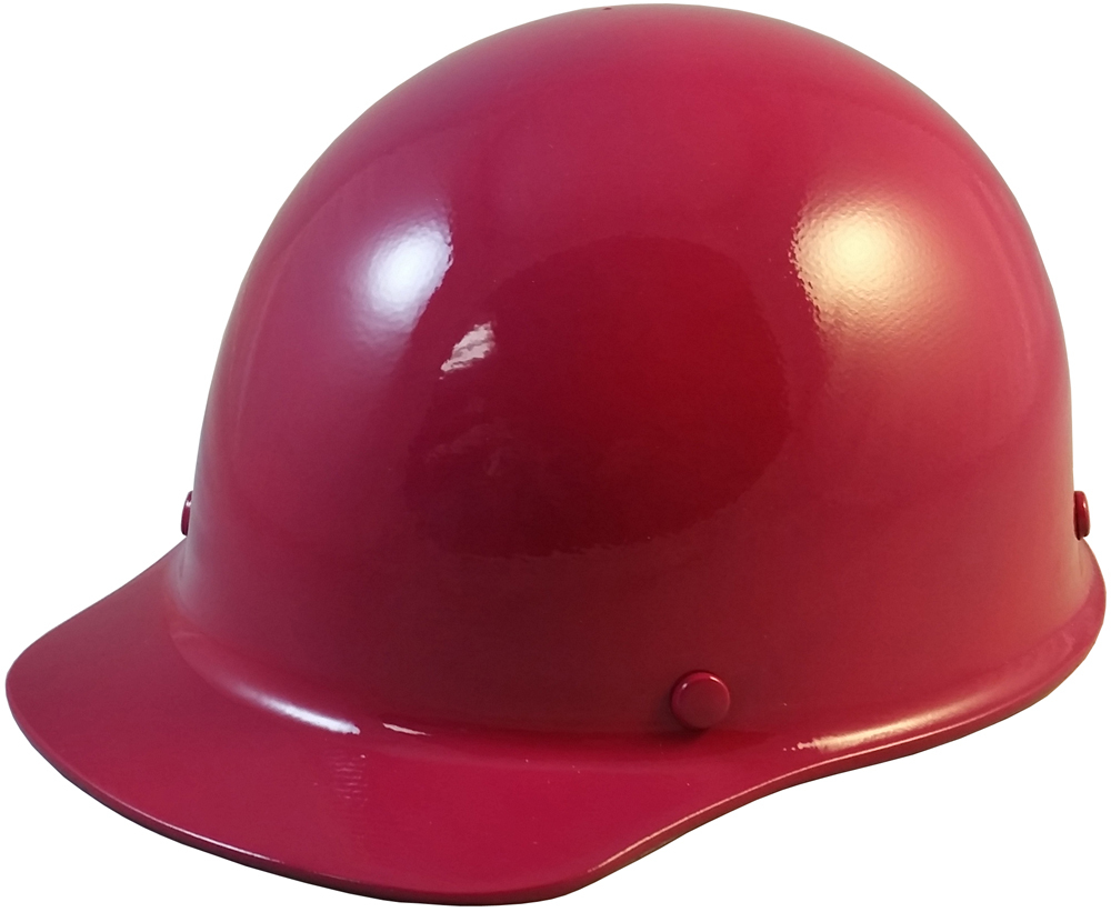 MSA Skullgard (SMALL SIZE) Cap Style Hard Hats with Ratchet Suspension - Magenta - Oblique View