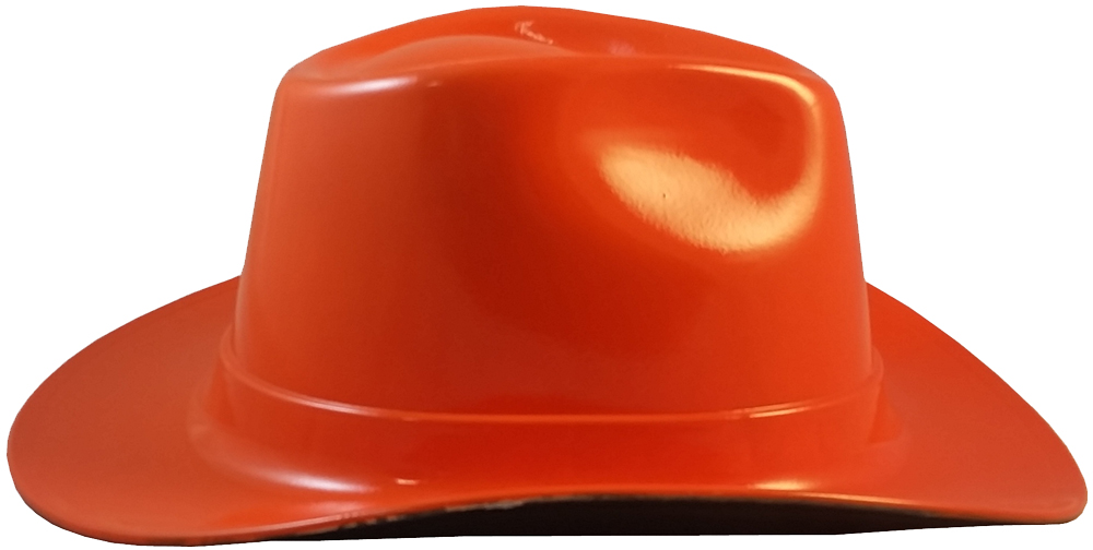 Hi Vis Orange Cowboy Hard Hat | Tasco-Safety.com
