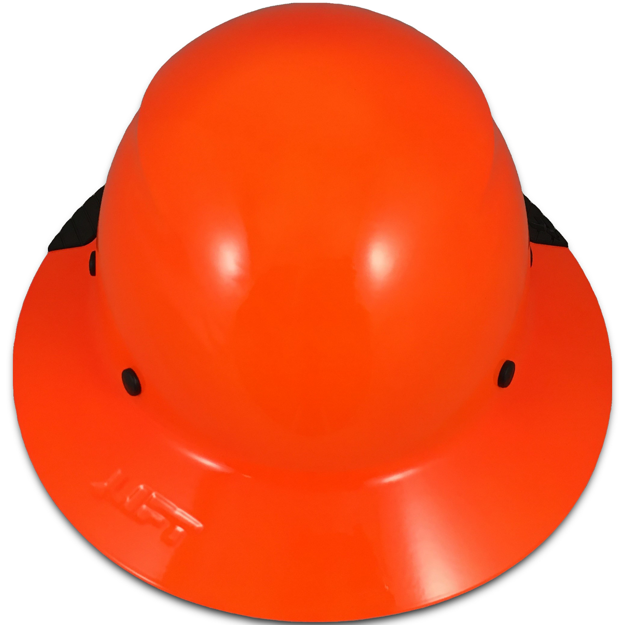 DAX Fiberglass Composite Hard Hat - Full Brim High Vision Orange - Back View
