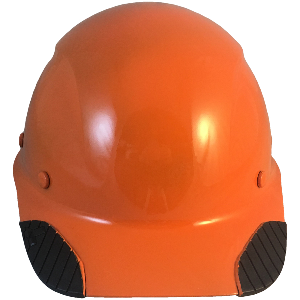 DAX Fiberglass Composite Hard Hat - Cap Style Hi Viz Orange - Front View