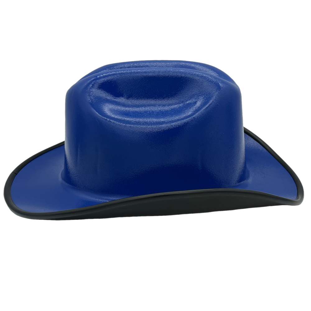 Outlaw Cowboy Hardhat with Ratchet Suspension Royal Blue - Edge Right