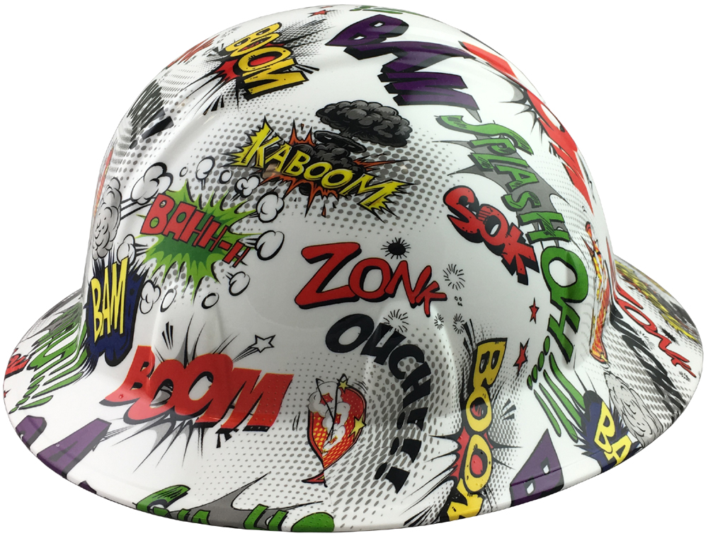 Bam Style Full Brim Hydro Dipped Hard Hats - Left Side View