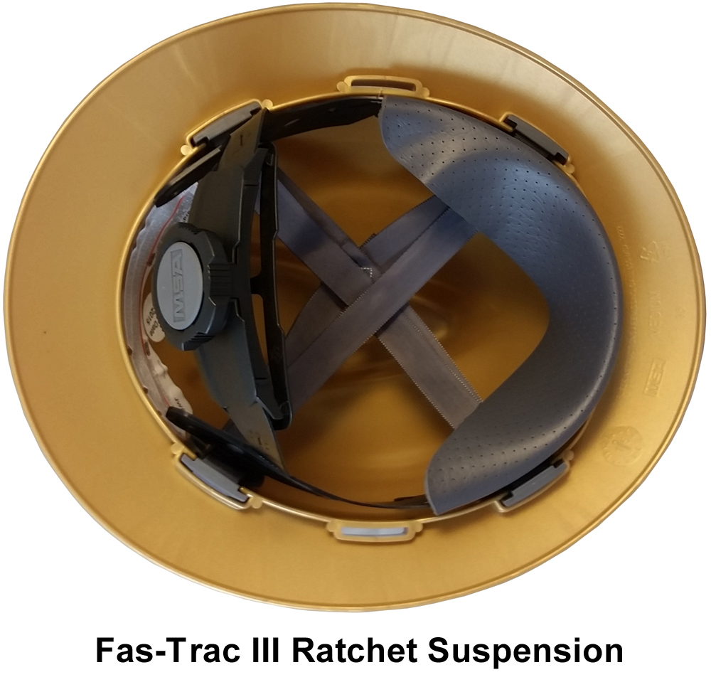 MSA Full Brim Gold Hard Hat with Sun Shield | Buy Online at T.A.S.C.O.