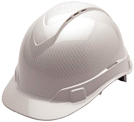Pyramex Vented Cap Style Hard Hat Shiny White Pattern