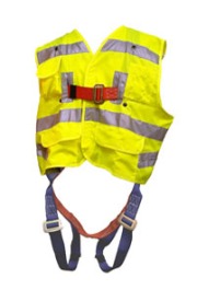 Ell River 3 D-Ring Universal Lime Hi Viz Harness Pic1