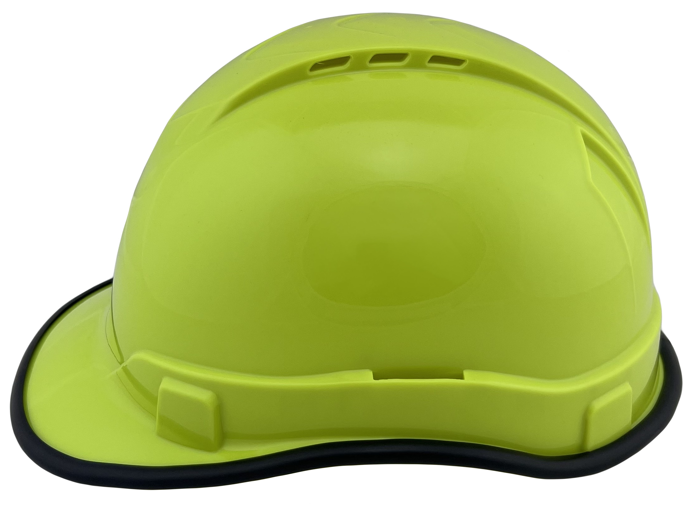  Pyramex Ridgeline Vented Cap Style Hard Hat Hi Viz Lime - Edge Left