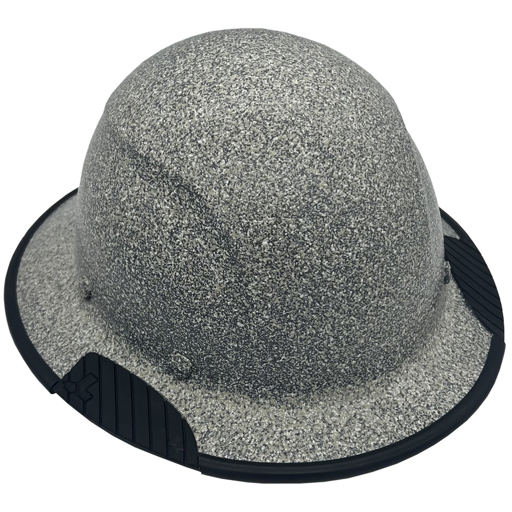 DAX Fiberglass Composite Hard Hat Full Brim Textured Stone - Edge Oblique Right