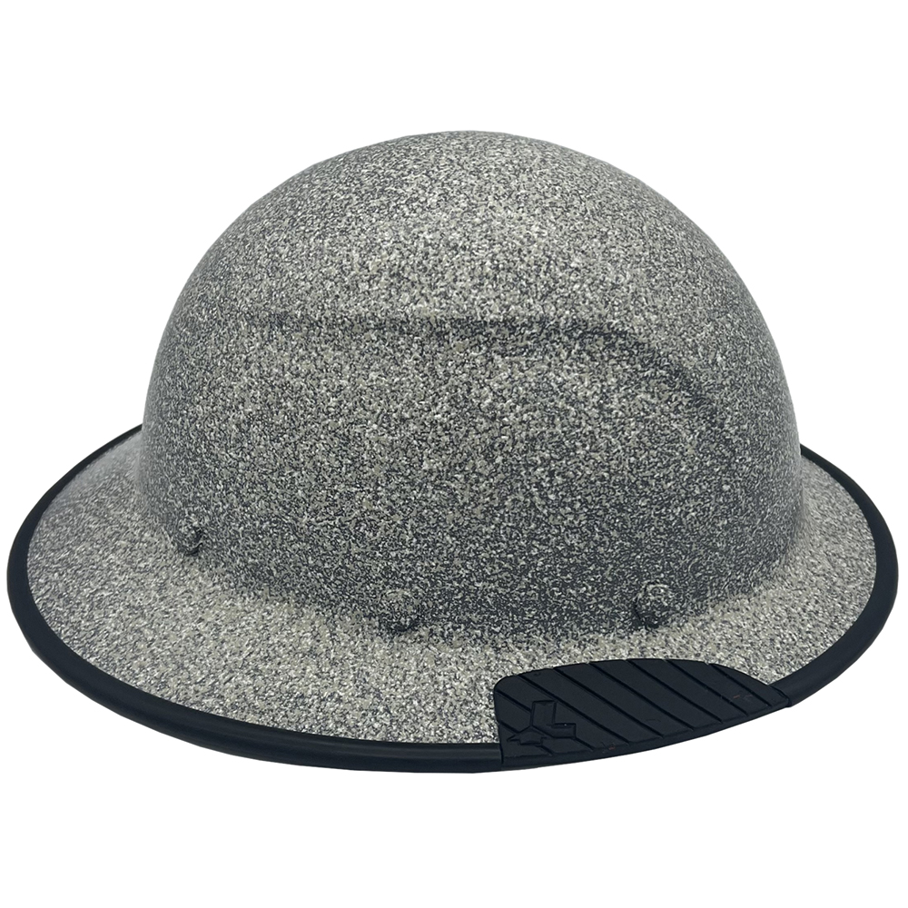 DAX Fiberglass Composite Hard Hat Full Brim Textured Stone - Edge Right