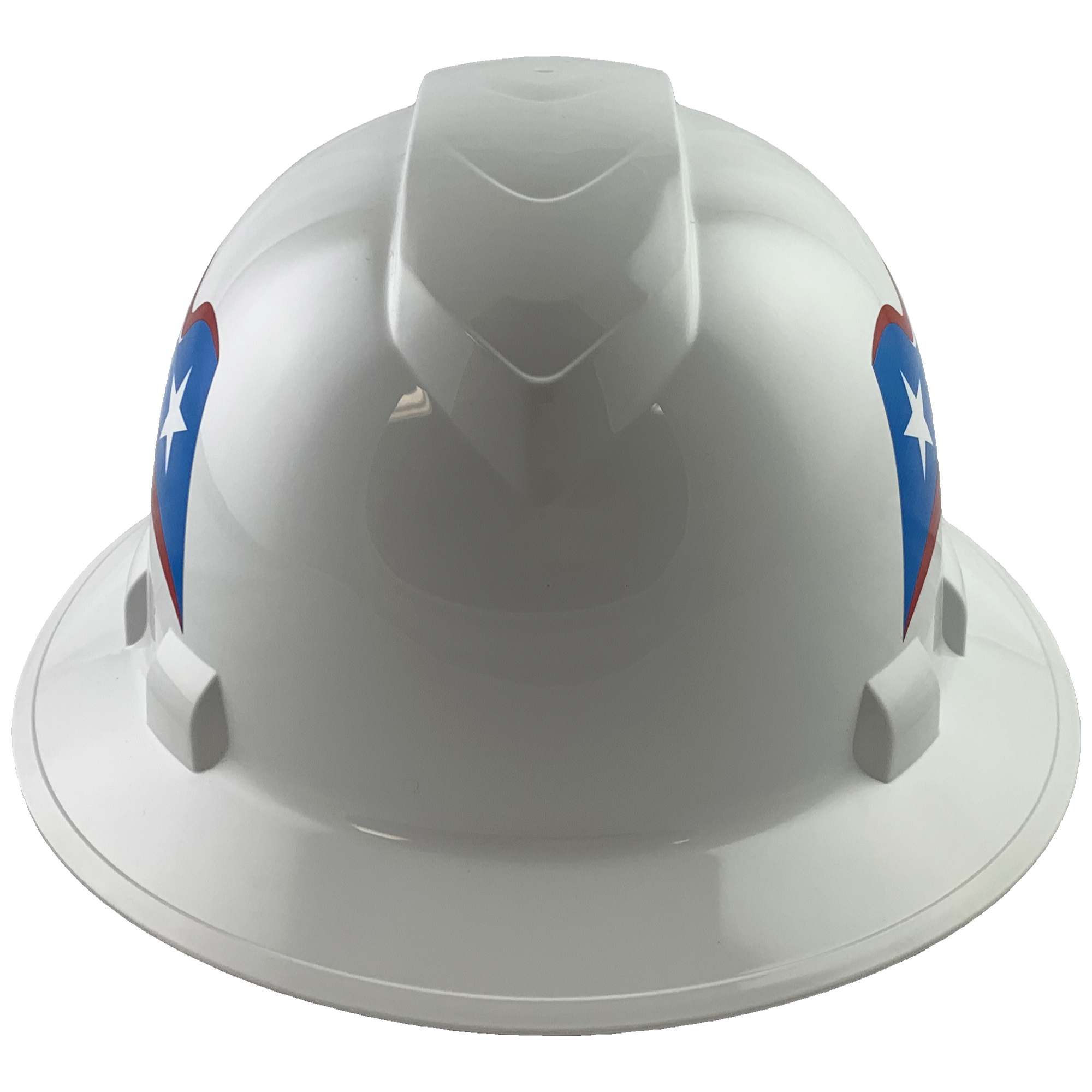Pyramex Ridgeline Full Brim Hard Hats Puerto Rican Flag | T.A.S.C.O.