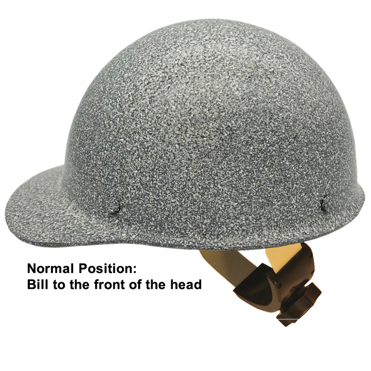 MSA Skullgard Cap Style Hard Hats With Swing Suspension Textured Stone - Swing Suspension in Normal Position