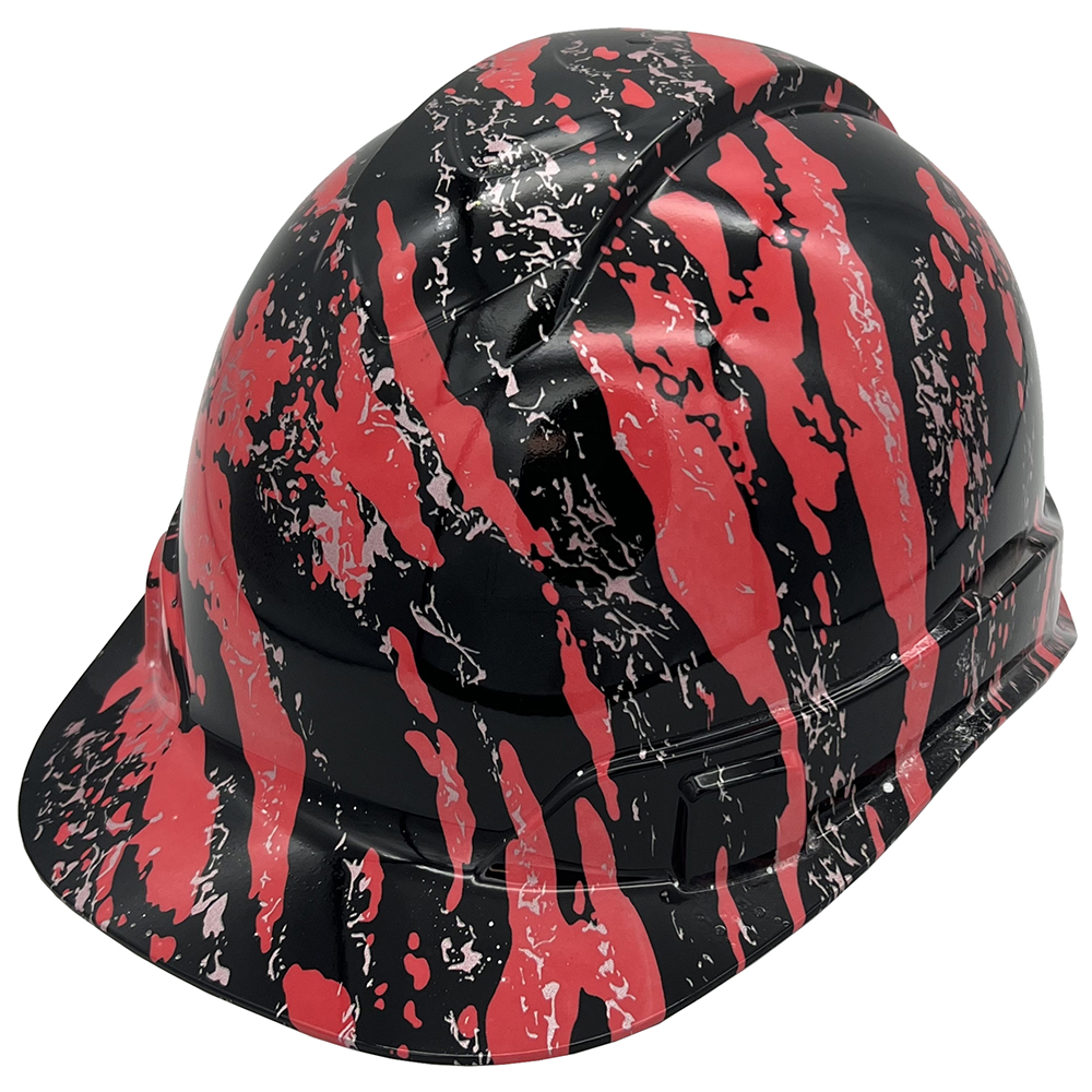 Rip and Tear Cap Style Hydro Dipped Hard Hats - Oblique Left Rip and Tear Cap Style Hydro Dipped Hard Hats - Oblique Left