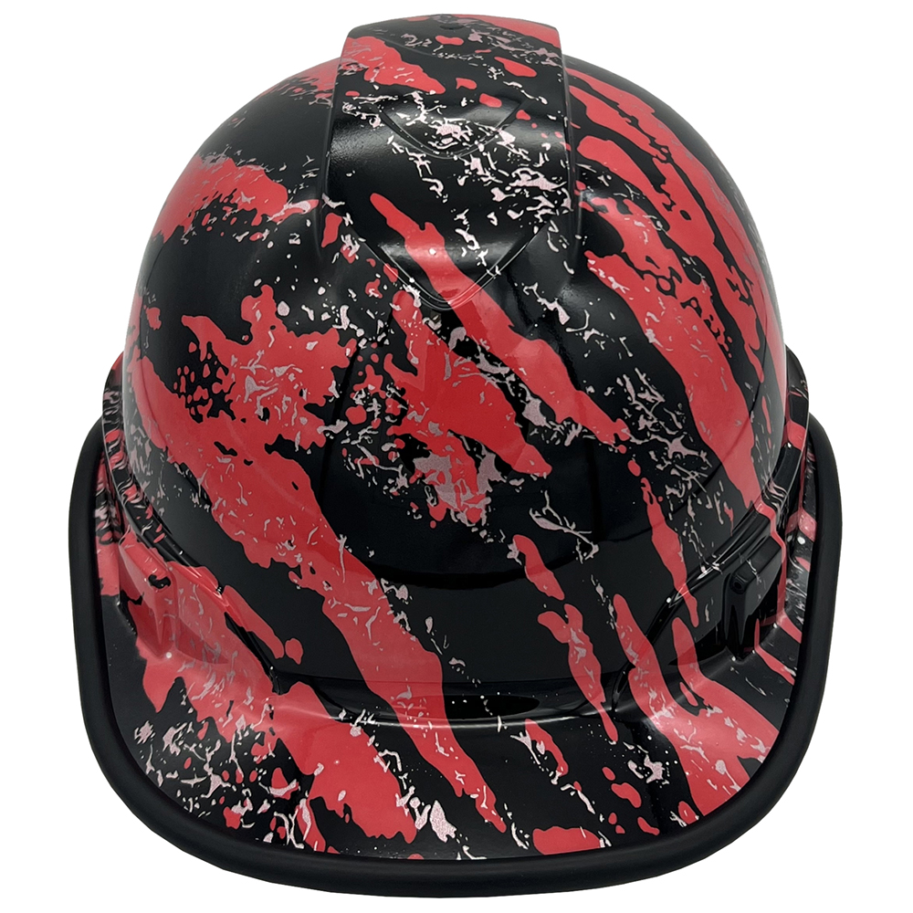 Rip and Tear Cap Style Hydro Dipped Hard Hats - Edge Front Rip and Tear Cap Style Hydro Dipped Hard Hats - Edge Front