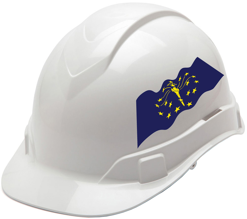 Pyramex Ridgeline Cap Style Hard Hats - Indiana Flag ~ Profile