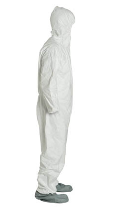 DuPont TYVEK Nonwoven Fiber Coveralls Standard Suit With Zipper Front Single Suit ~  Side View