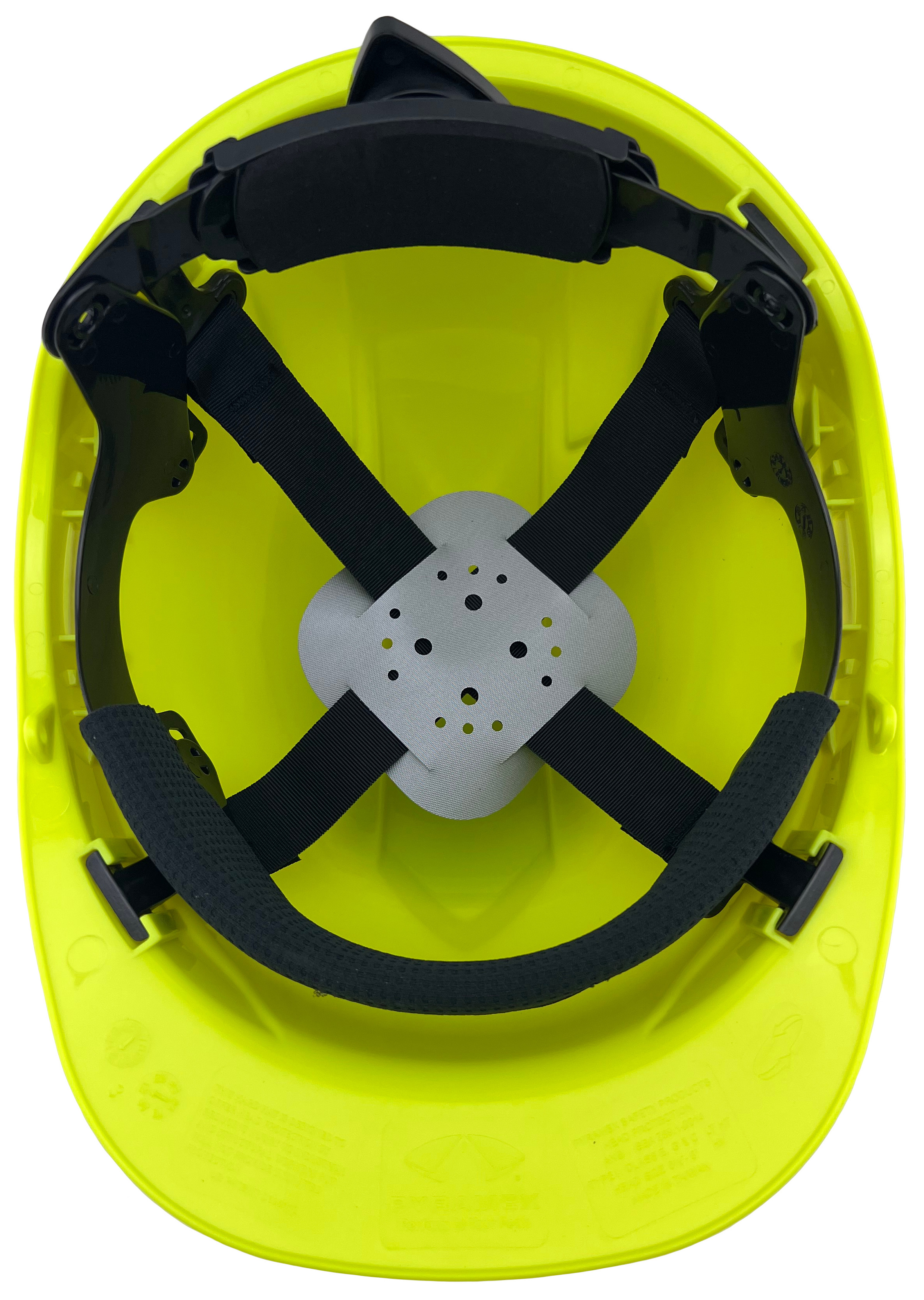 Pyramex Ridgeline Cap Style Hard Hats Hi Viz Lime - 4 Point Suspension