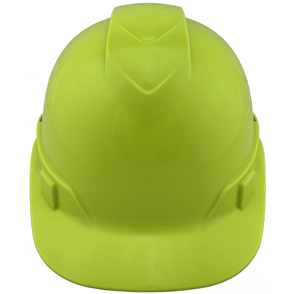 Pyramex Ridgeline Cap Style Hard Hats Hi Viz Lime - Front