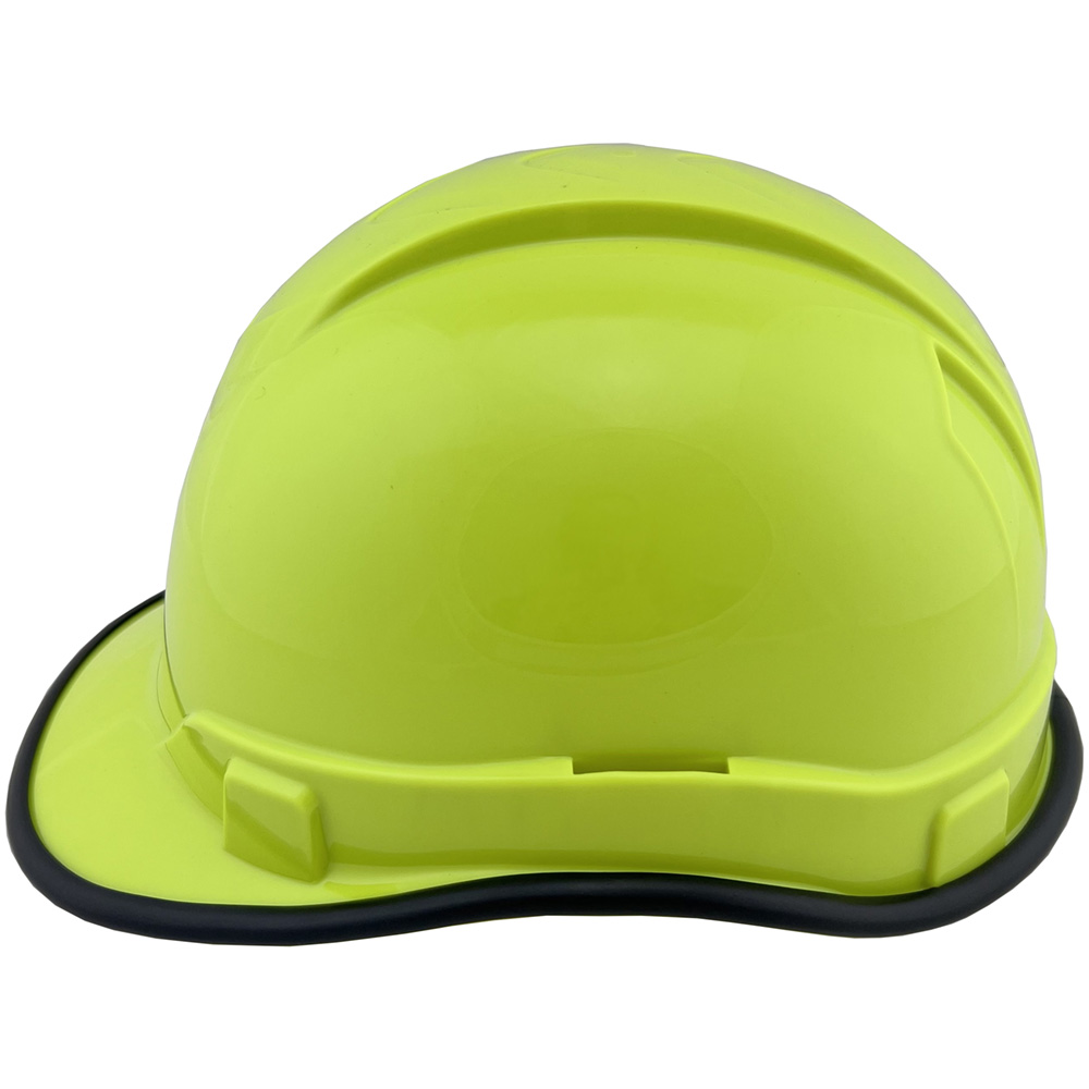 Pyramex Ridgeline Cap Style Hard Hats Hi Viz Lime - Right with edge