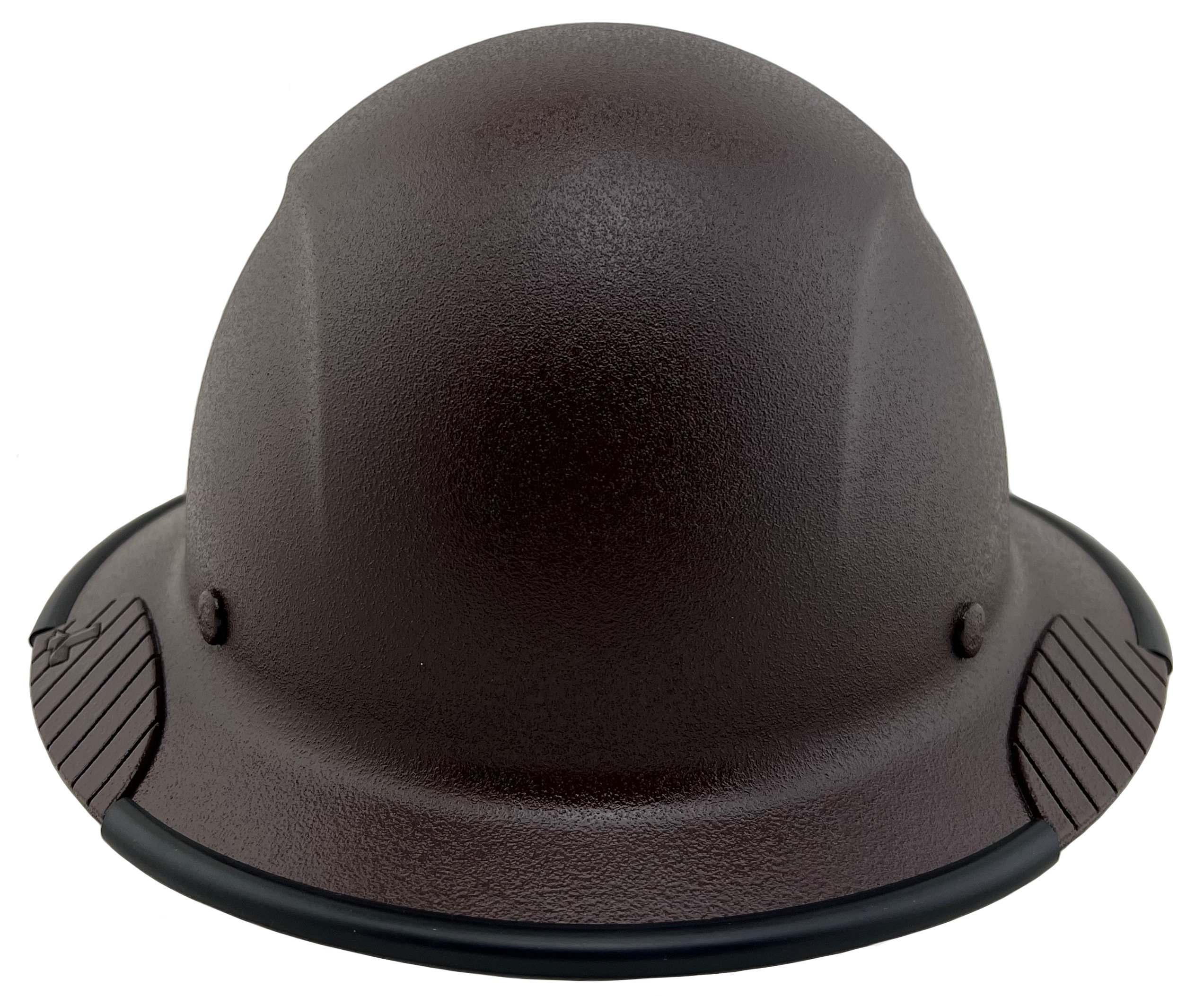DAX Fiberglass Composite Hard Hat - Full Brim Textured Brown with edge