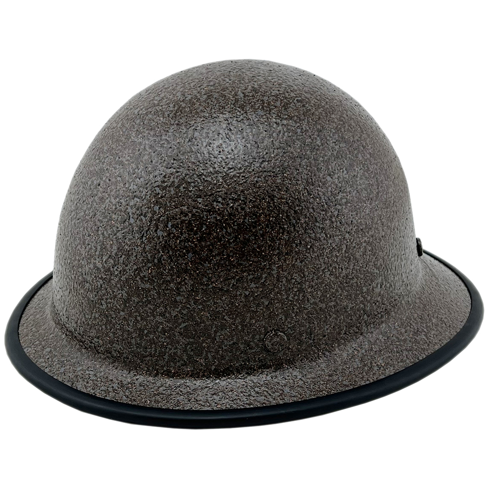 MSA Skullgard Full Brim Hard Hat with STAZ ON Suspension Text Granite - Edge Oblique Left