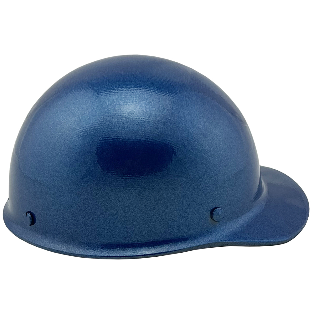 MSA Skullgard (LARGE SHELL) Cap Style Hard Hats with STAZ ON Suspension Metallic Blue - Right