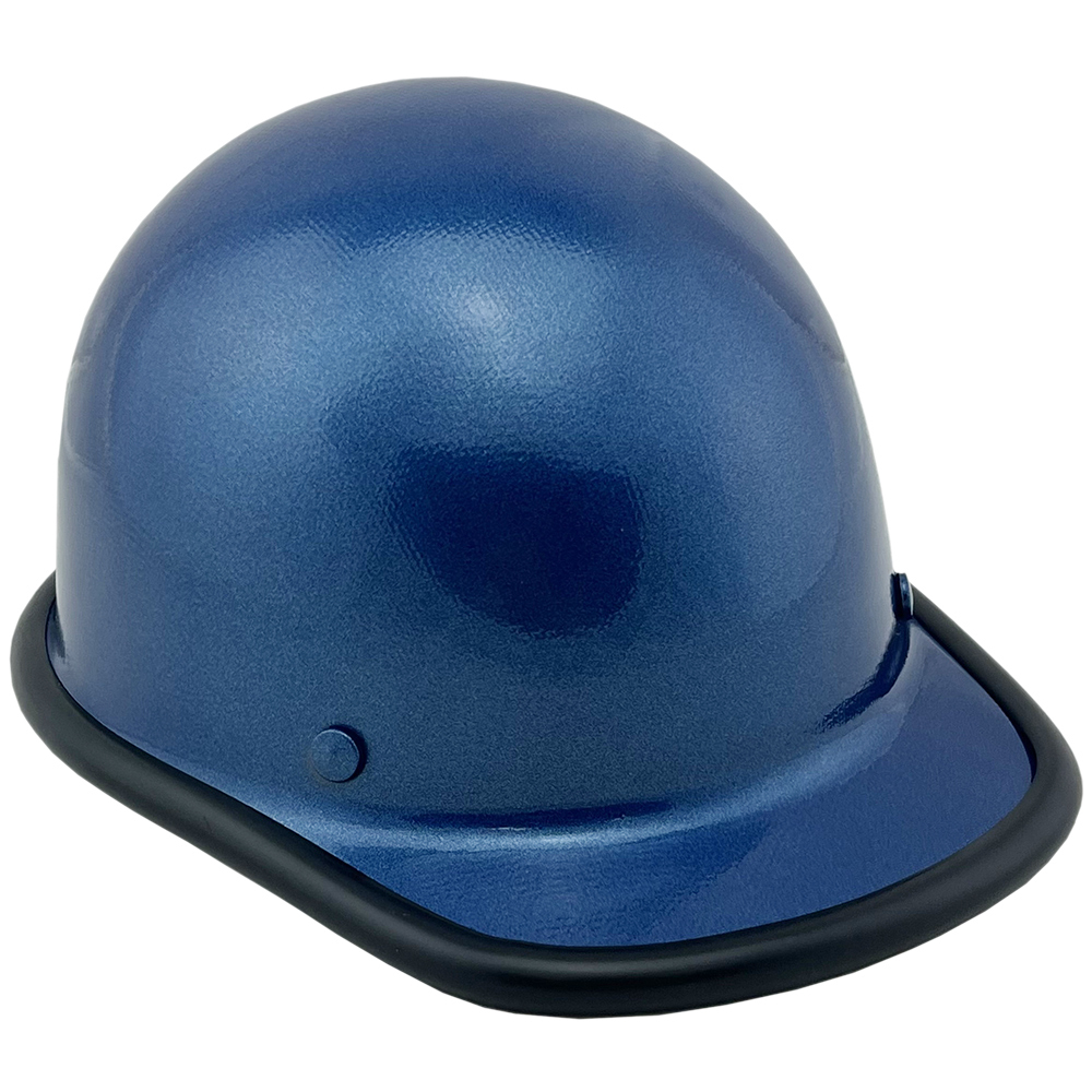 MSA Skullgard (LARGE SHELL) Cap Style Hard Hats with STAZ ON Suspension Metallic Blue - Edge Oblique Right