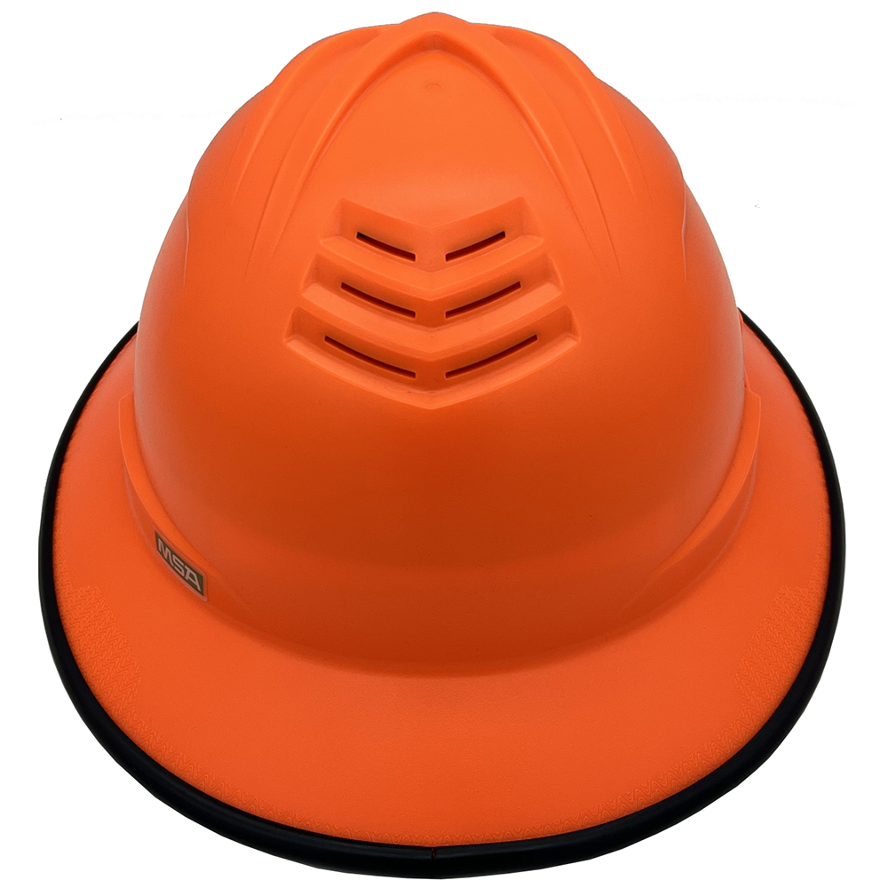 MSA Full Brim C1 Vented Hard Hats with 4 Point Ratchet Suspensions