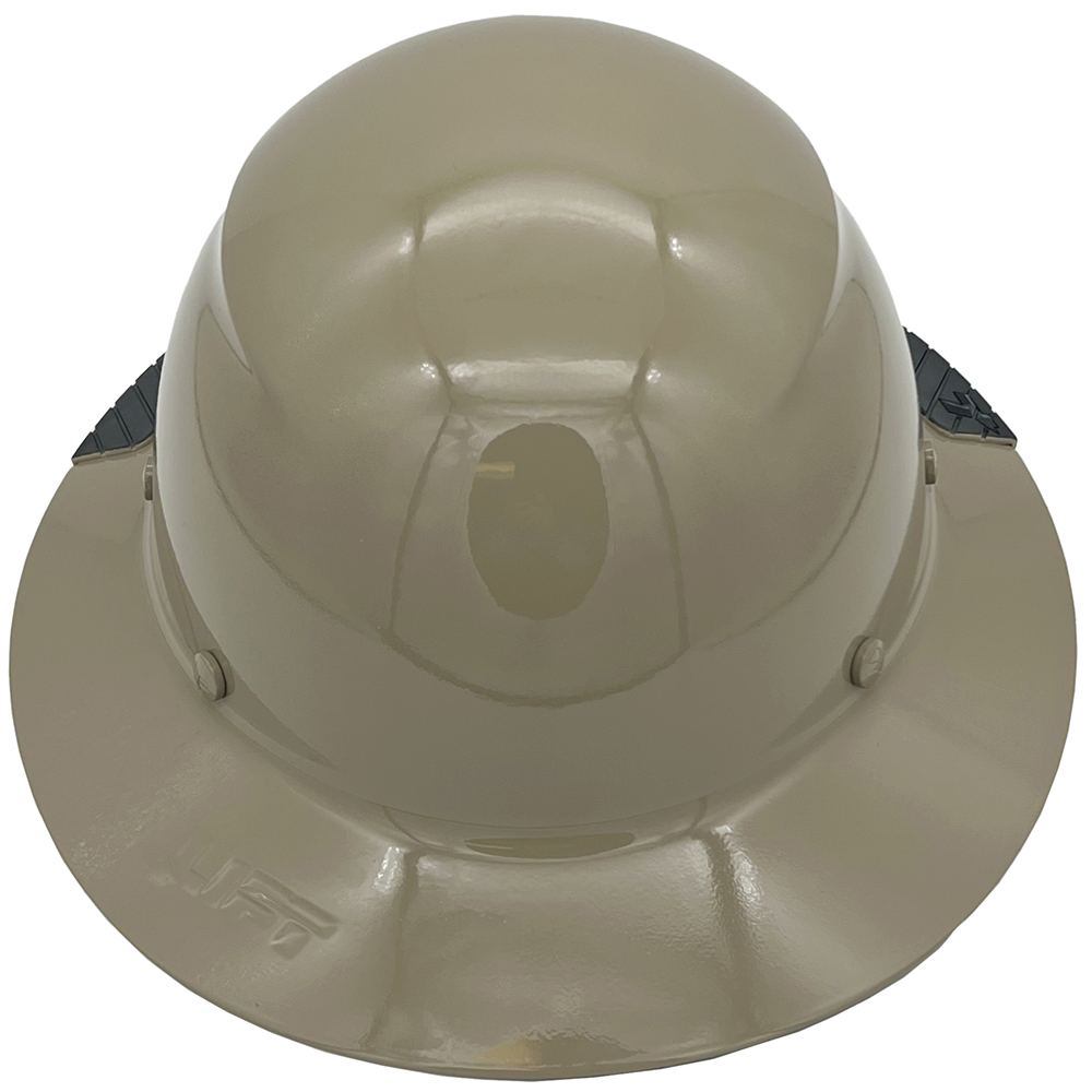 DAX Fiberglass Composite Hard Hat Full Brim Khaki - Back