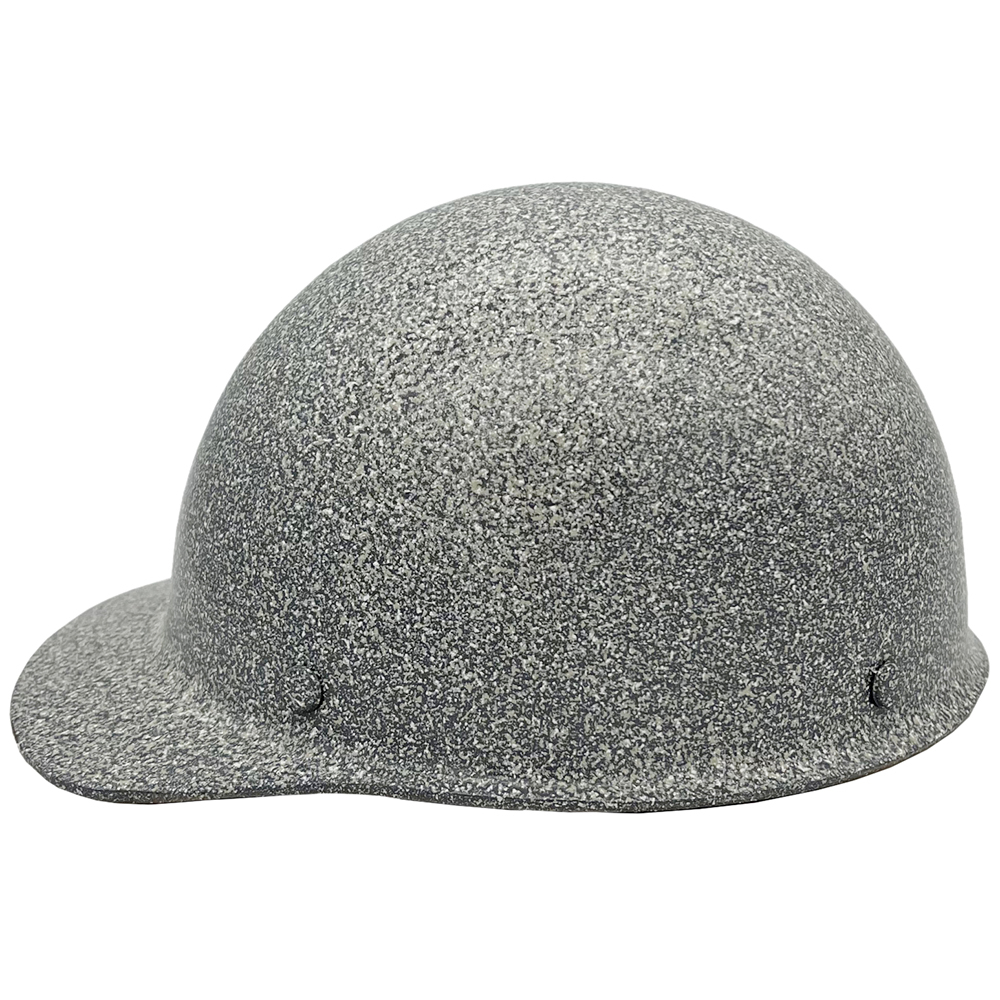 MSA Skullgard (LARGE SHELL) Cap Style Hard Hats with STAZ ON Suspension Textured White Stone - Left