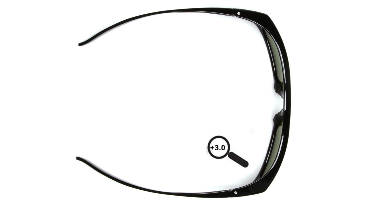 Pyramex Emerge ~ Magnification Glasses ~ Gray Frame ~ Clear 3.0 Lens top Pyramex Emerge ~ Magnification Glasses ~ Gray Frame ~ Clear 3.0 Lens top