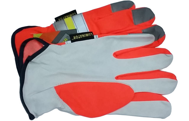 Premium Grain Goatskin Driver Glove w/ Reflective Stripes pic 3 XL