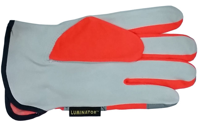 Premium Grain Goatskin Driver Glove w/ Reflective Stripes pic 2 XL