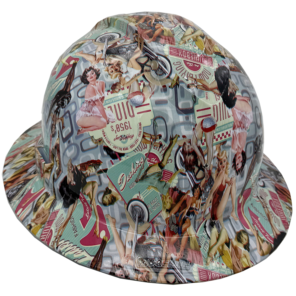 Pyramex Type II T2 Ridgeline Full Brim Hydro Dipped Hard Hat - Oblique Right