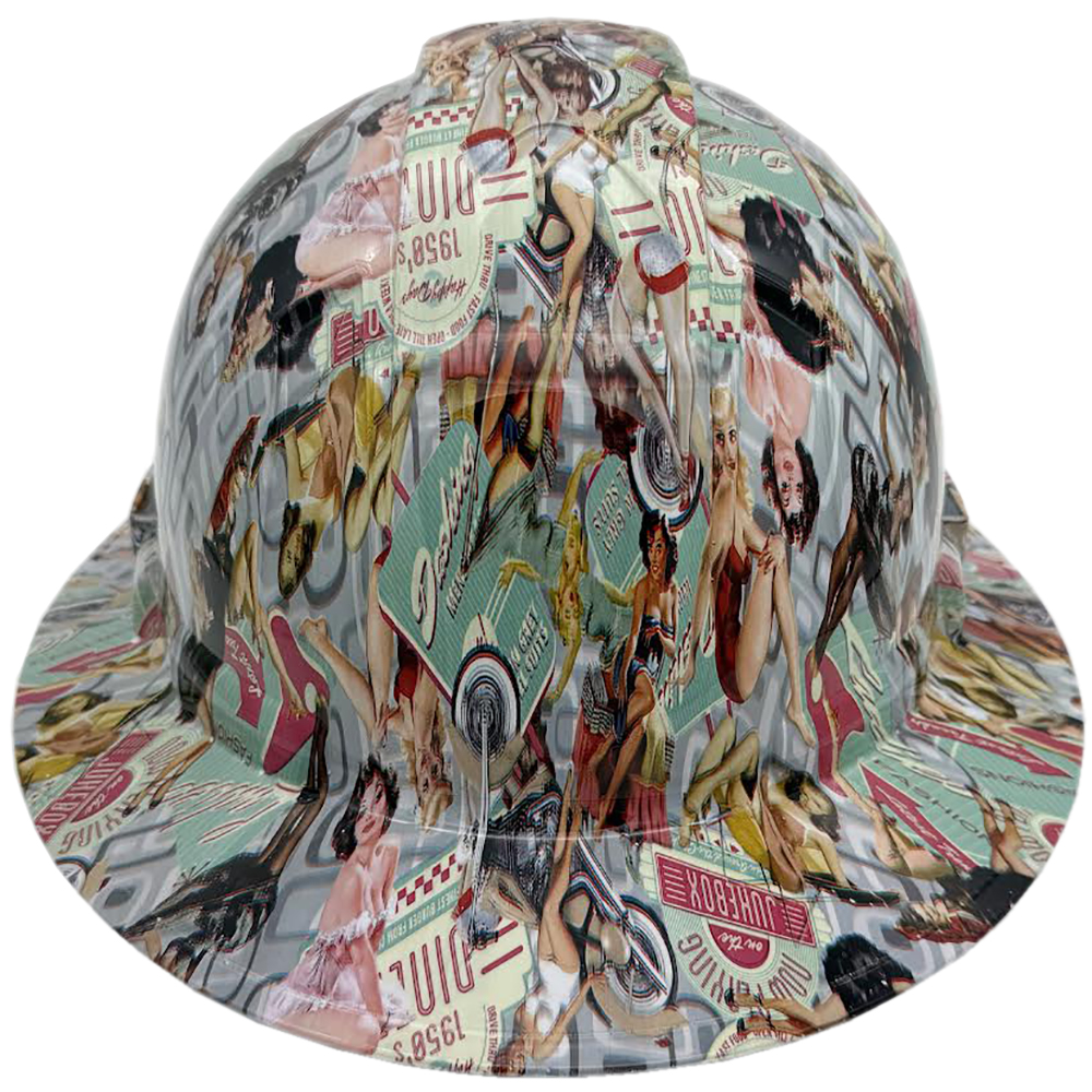 Pyramex Type II T2 Ridgeline Full Brim Hydro Dipped Hard Hat - Back