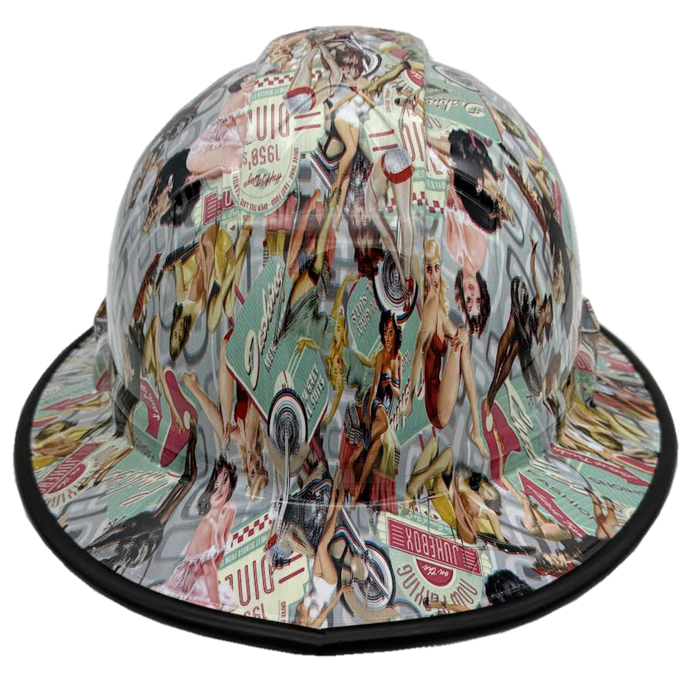 Pyramex Type II T2 Ridgeline Full Brim Hydro Dipped Hard Hat - Edge Back