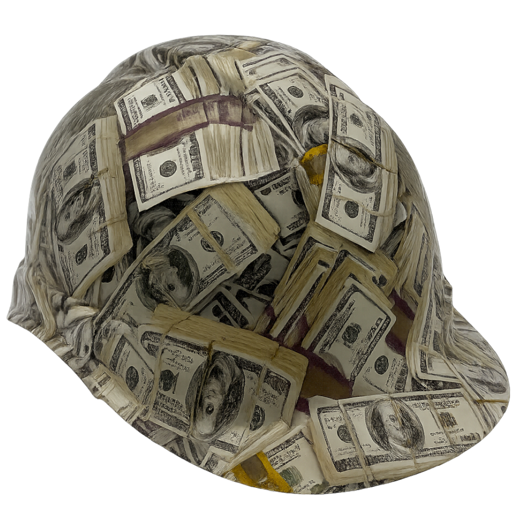 Money Bills Hydro Cap Style - Oblique Right