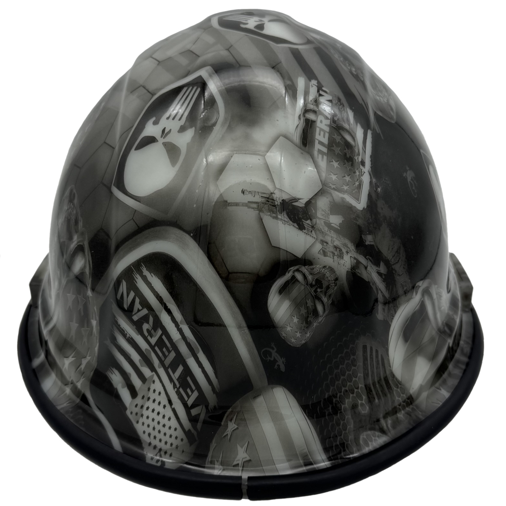 Veterans GLOW IN THE DARK Cap Style Hard Hat Edge Back
