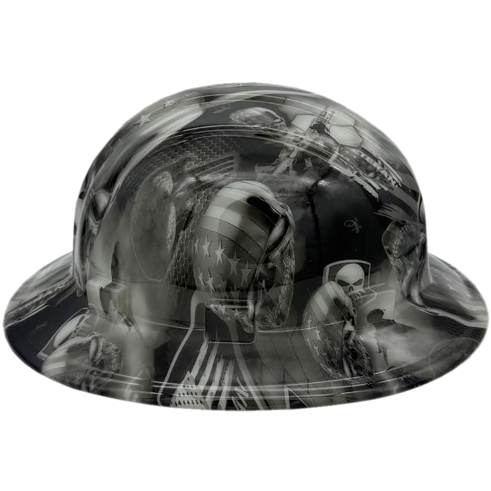Veterans GLOW IN THE DARK Hard Hats Full Brim - Right