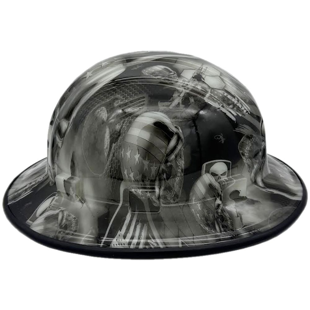Veterans GLOW IN THE DARK Hard Hats Full Brim - Edge Right
