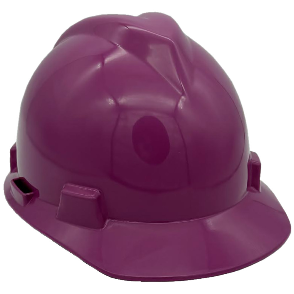 MSA V-Gard Cap Style Hard Hats with Fas-Trac Suspensions Magenta (10026939) Right Oblique
