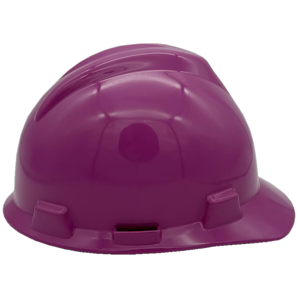 MSA V-Gard Cap Style Hard Hats with Staz-On Suspensions Magenta Right