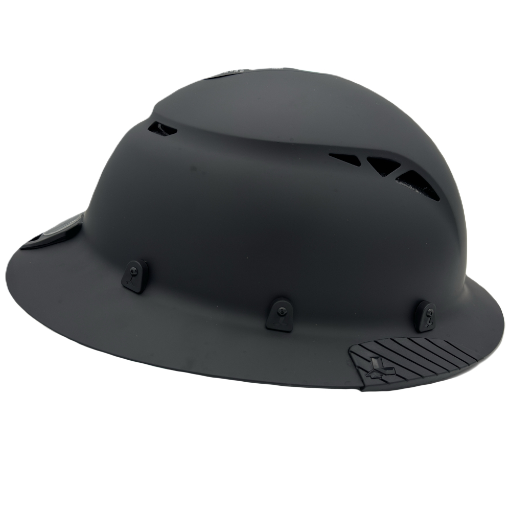 Fiber Reinforced Hard Hat Full Brim Matte Black - Right View