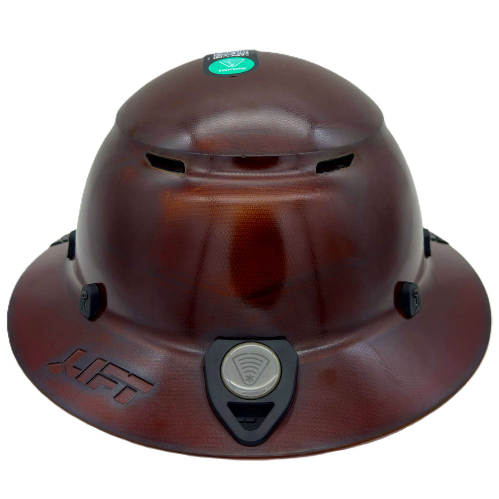 Fiber Reinforced Hard Hat Full Brim Natural Tan - Back View