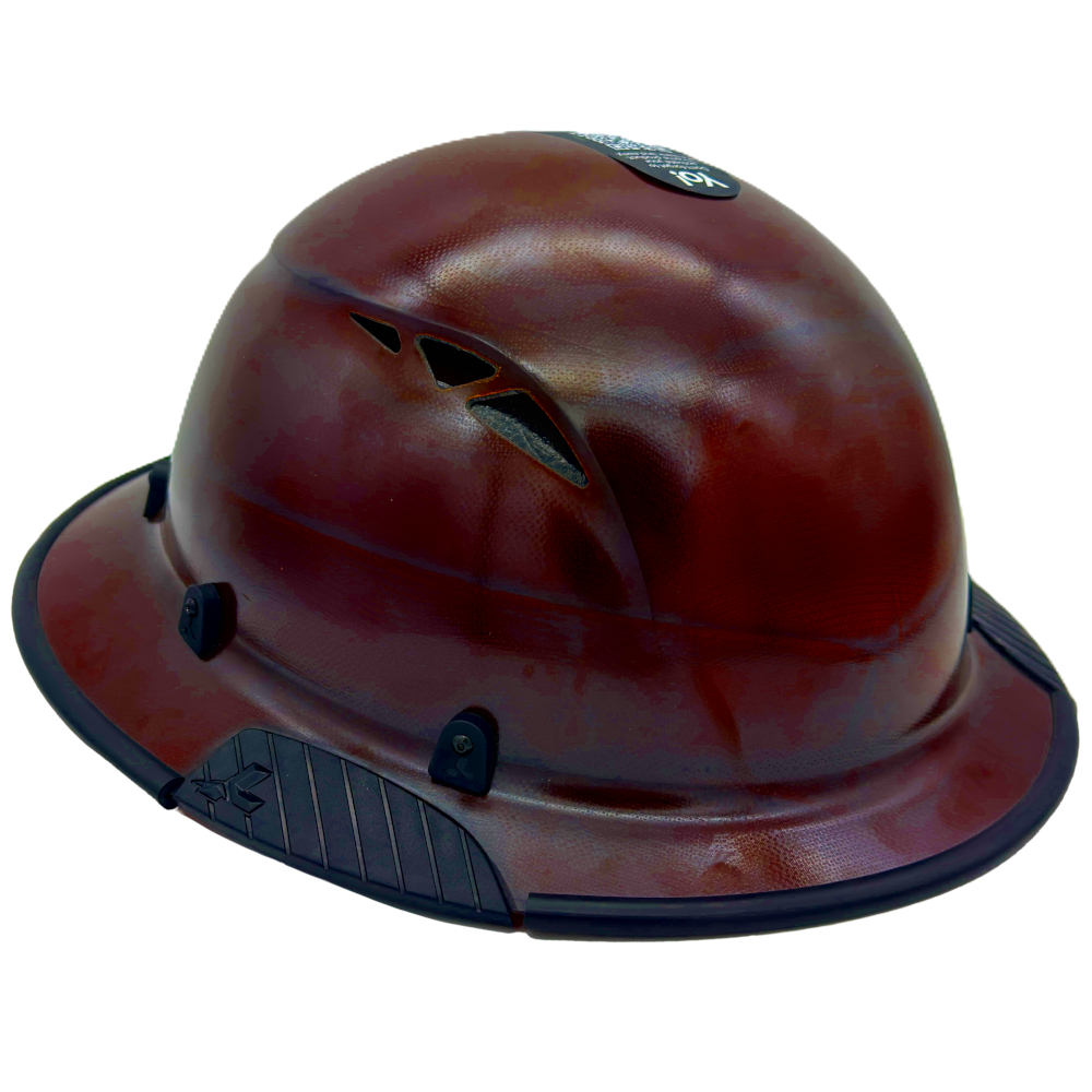 Fiber Reinforced Hard Hat Full Brim Natural Tan - Edge Right Oblique View
